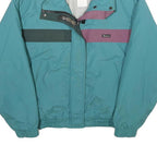 WOOLRICH Womens Blue Green & Purple Colourblock Jacket M Nylon Zip