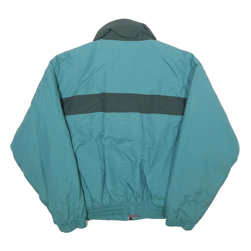 WOOLRICH Womens Blue Green & Purple Colourblock Jacket M Nylon Zip