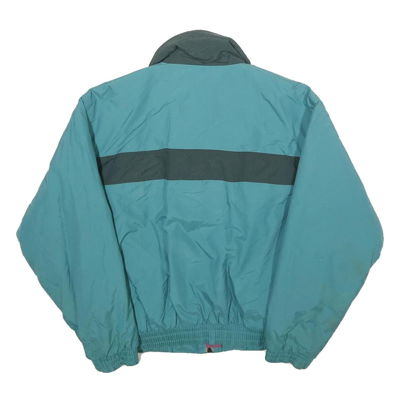 WOOLRICH Womens Blue Green & Purple Colourblock Jacket M Nylon Zip