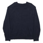 NAUTICA Mens Navy Plain V-Neck Basic Knit 2XL Cotton Casual Jumper