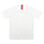 NIKE Boys White Football T-Shirt M Short Sleeve V-Neck Portugal Crest