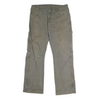 DICKIES Mens Jeans Grey Regular Straight Denim W38 L32 Workwear Zip Closure