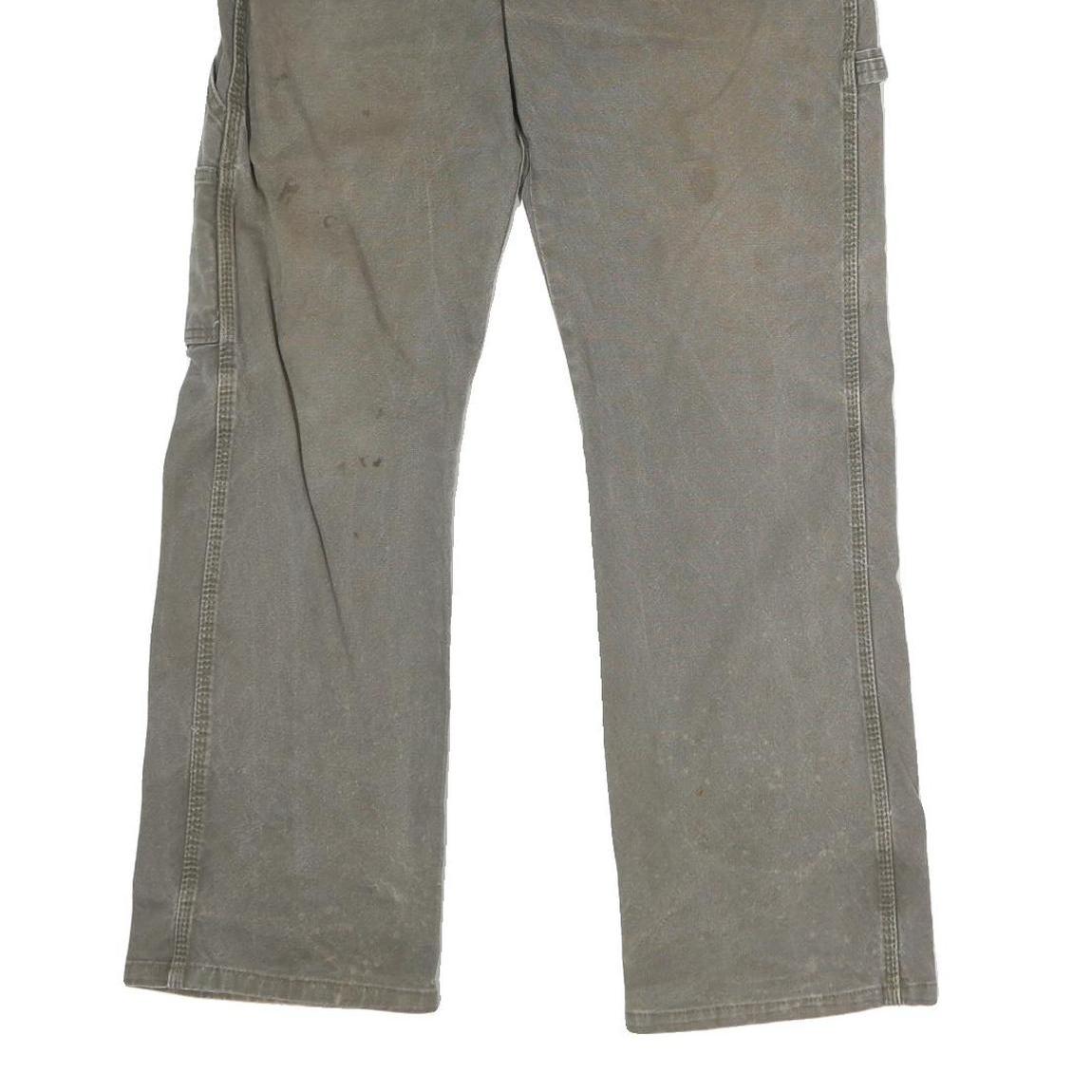 DICKIES Mens Jeans Grey Regular Straight Denim W38 L32 Workwear Zip Closure