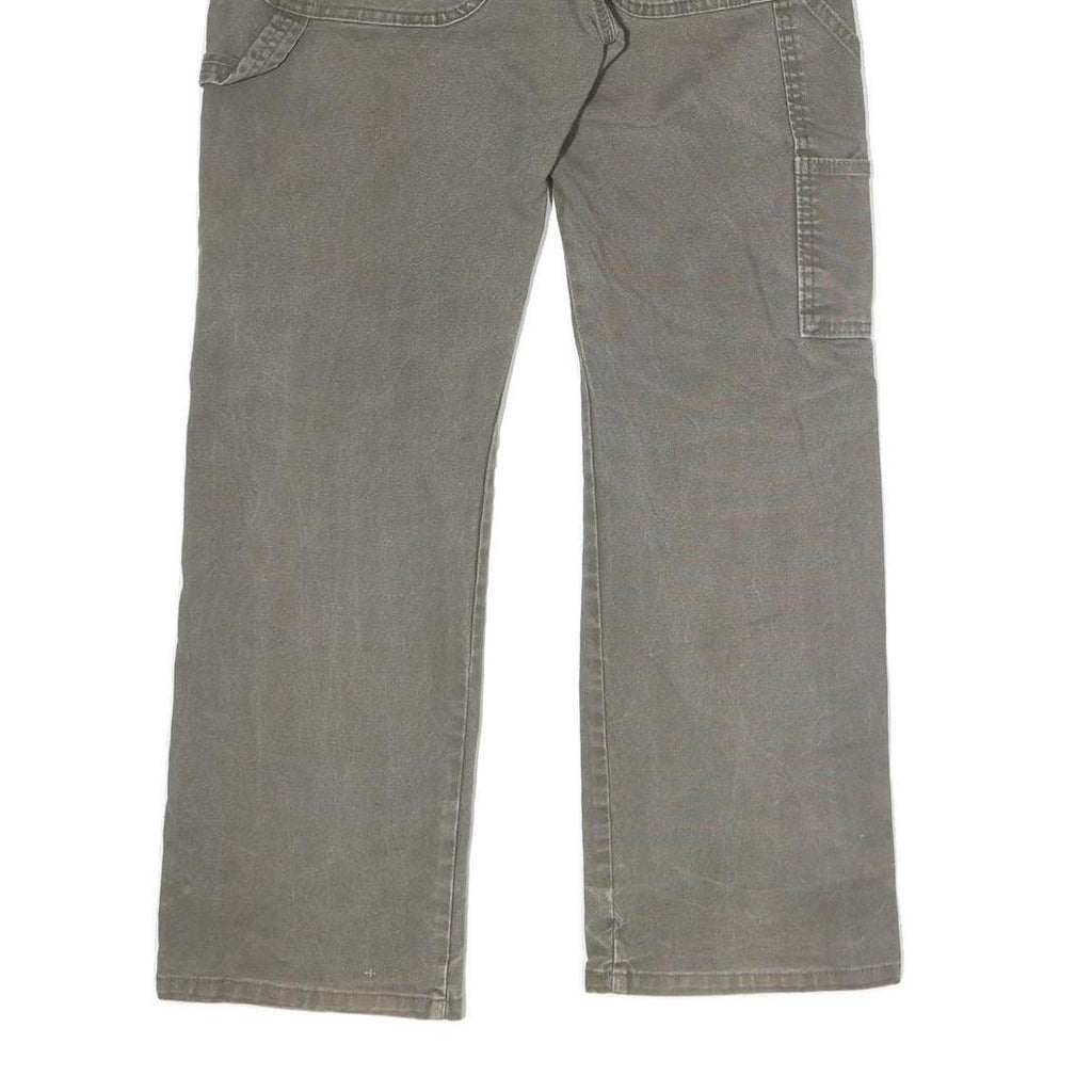 DICKIES Mens Jeans Grey Regular Straight Denim W38 L32 Workwear Zip Closure