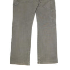DICKIES Mens Jeans Grey Regular Straight Denim W38 L32 Workwear Zip Closure