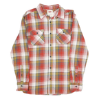 LEVI'S Mens Red White & Yellow Check Shirt S Classic Cotton Long Sleeve