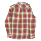 LEVI'S Mens Red White & Yellow Check Shirt S Classic Cotton Long Sleeve
