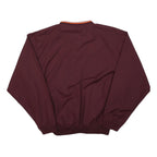 NIKE Mens Maroon Virginia Tech Jacket M Polyester Plain V Neck Long Sleeve