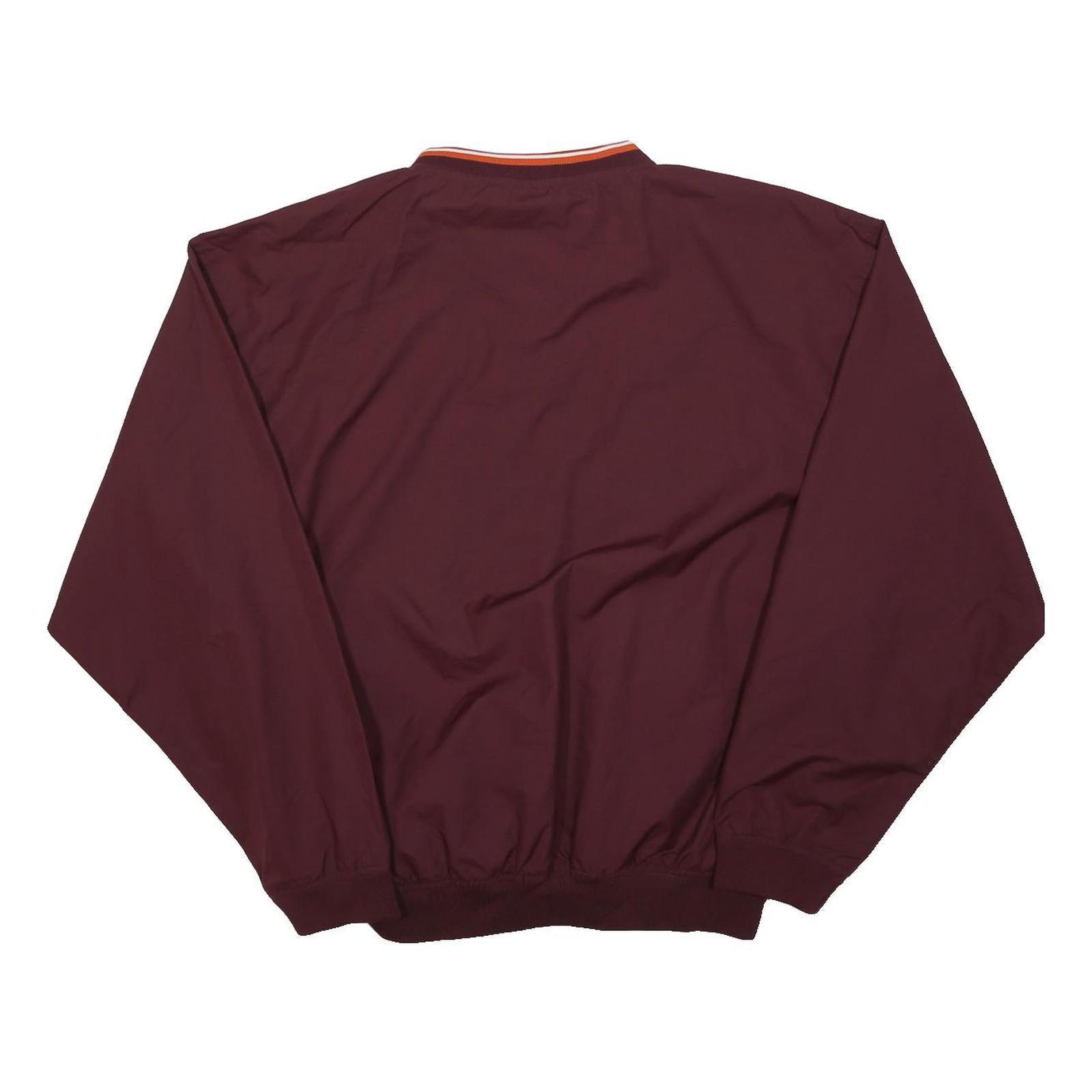 NIKE Mens Maroon Virginia Tech Jacket M Polyester Plain V Neck Long Sleeve