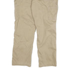 CARHARTT Mens Beige Relaxed Straight Trousers W36 L30 Durable Cotton Blend