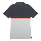 NIKE Mens Black & Grey Short Sleeve Colourblock Polo Shirt XS Cotton Blend