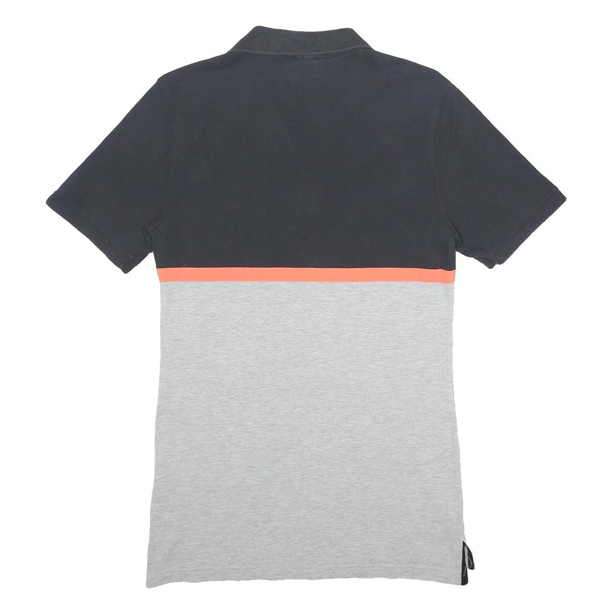 NIKE Mens Black & Grey Short Sleeve Colourblock Polo Shirt XS Cotton Blend