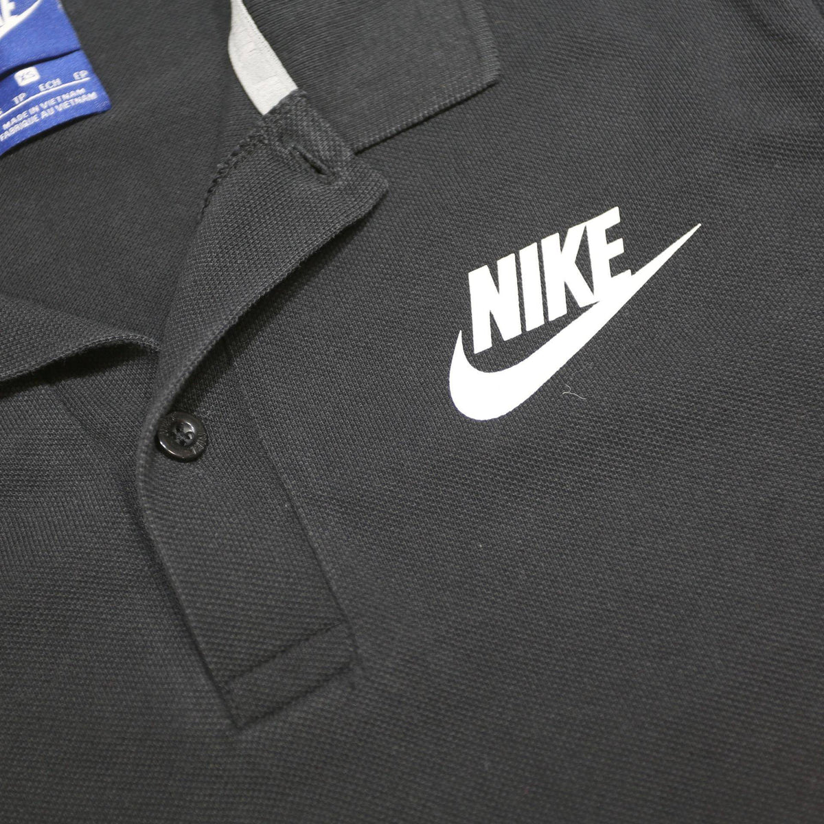 NIKE Mens Black & Grey Short Sleeve Colourblock Polo Shirt XS Cotton Blend