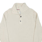 TOMMY HILFIGER Mens Cream Cotton Blend Patterned Pullover Chunky Knit XL