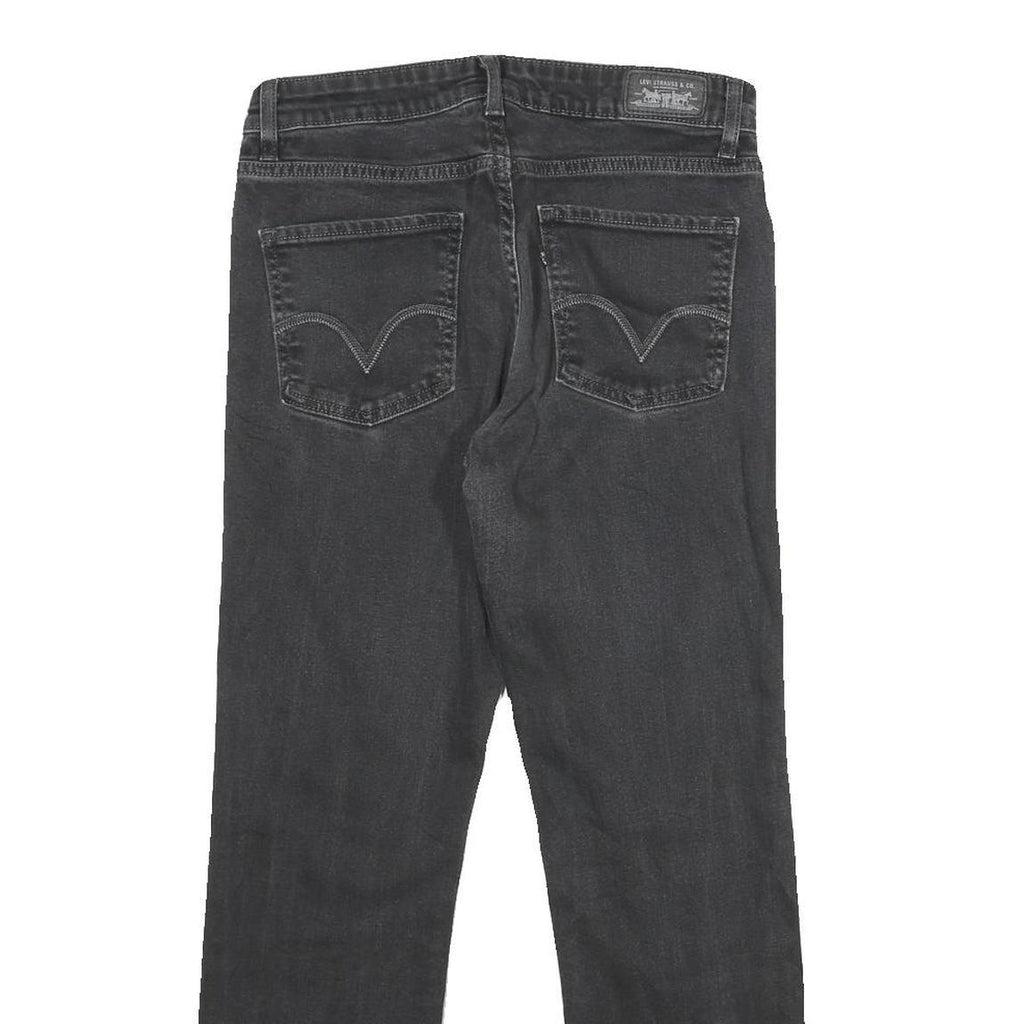 LEVI'S Mid Rise Skinny Womens Jeans Black Regular Skinny Denim W28 L28 Zip