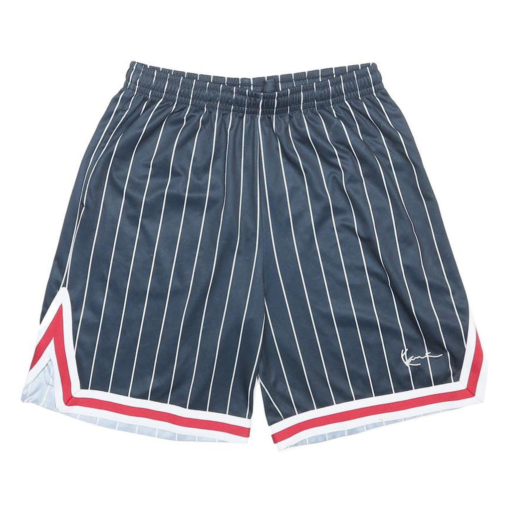 KARL KANI Mens Shorts Blue Pinstripe L W28 Casual Sporty Athletic