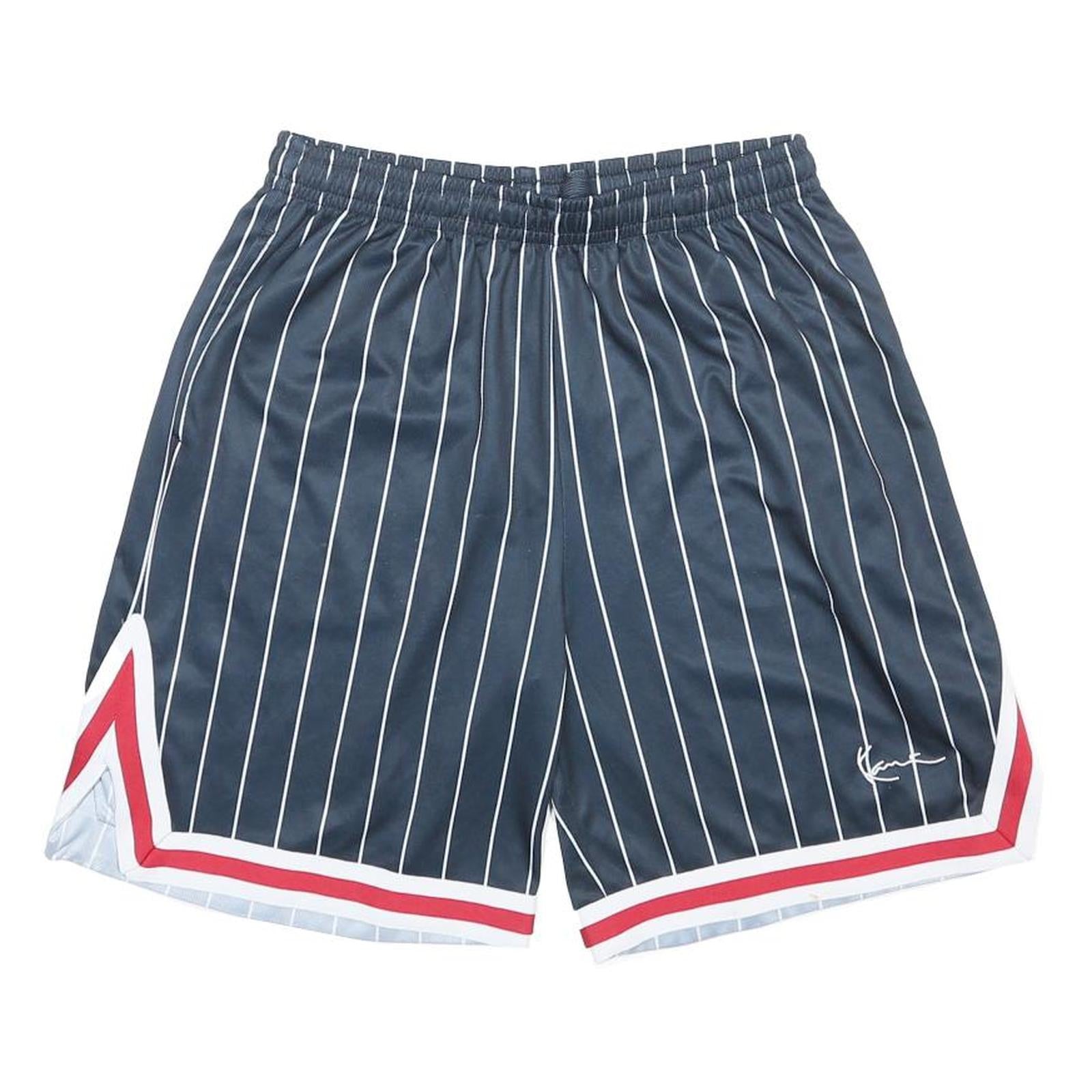 KARL KANI Mens Shorts Blue Pinstripe L W28 Casual Sporty Athletic