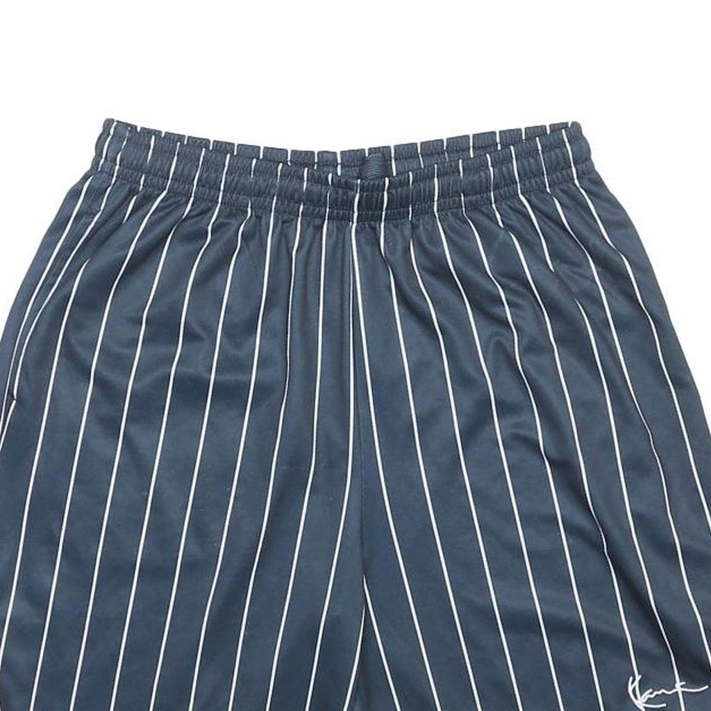 KARL KANI Mens Shorts Blue Pinstripe L W28 Casual Sporty Athletic