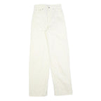 & OTHER STORIES Womens Cotton Blend White Relaxed Straight Trousers W25 L32
