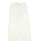 & OTHER STORIES Womens Cotton Blend White Relaxed Straight Trousers W25 L32