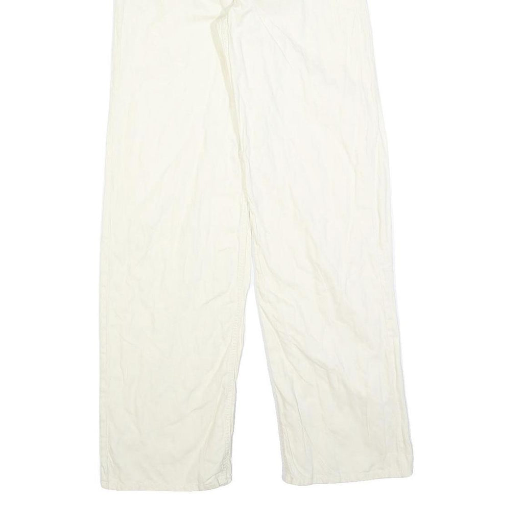 & OTHER STORIES Womens Cotton Blend White Relaxed Straight Trousers W25 L32