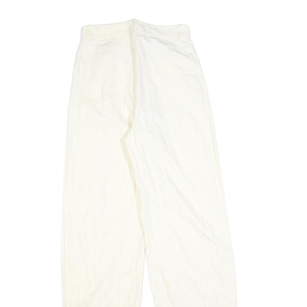 & OTHER STORIES Womens Cotton Blend White Relaxed Straight Trousers W25 L32