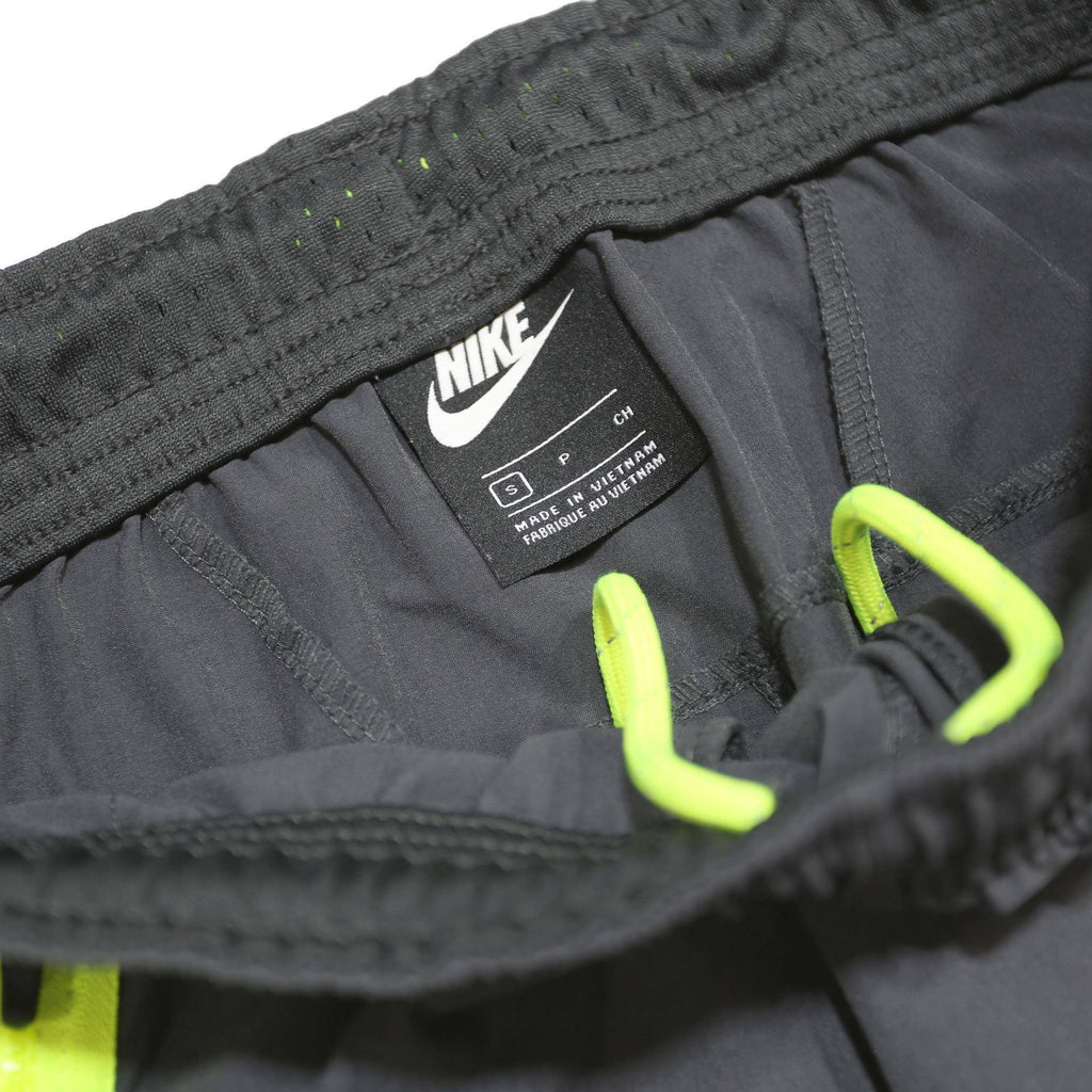 NIKE Mens Joggers Black & Neon Yellow Slim Tapered S W26 L29 Lightweight Nylon