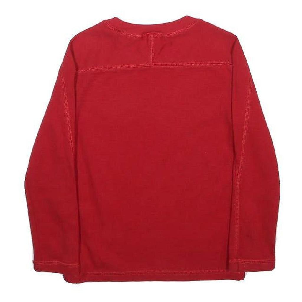 POLO RALPH LAUREN Boys Red Plain Jumper Crew Neck Basic Knit 6Y Cotton Blend
