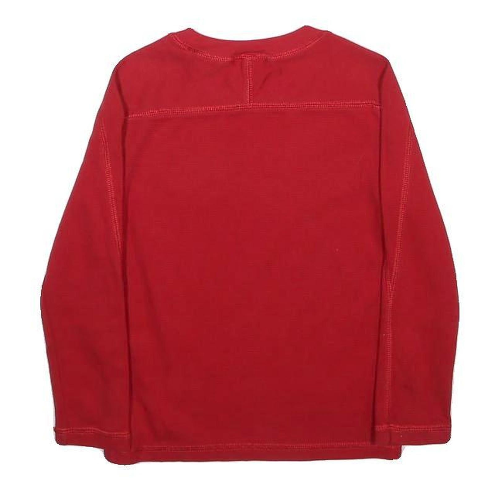 POLO RALPH LAUREN Boys Red Plain Jumper Crew Neck Basic Knit 6Y Cotton Blend