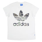 ADIDAS ORIGINALS Womens T-Shirt White Crew Neck UK 8