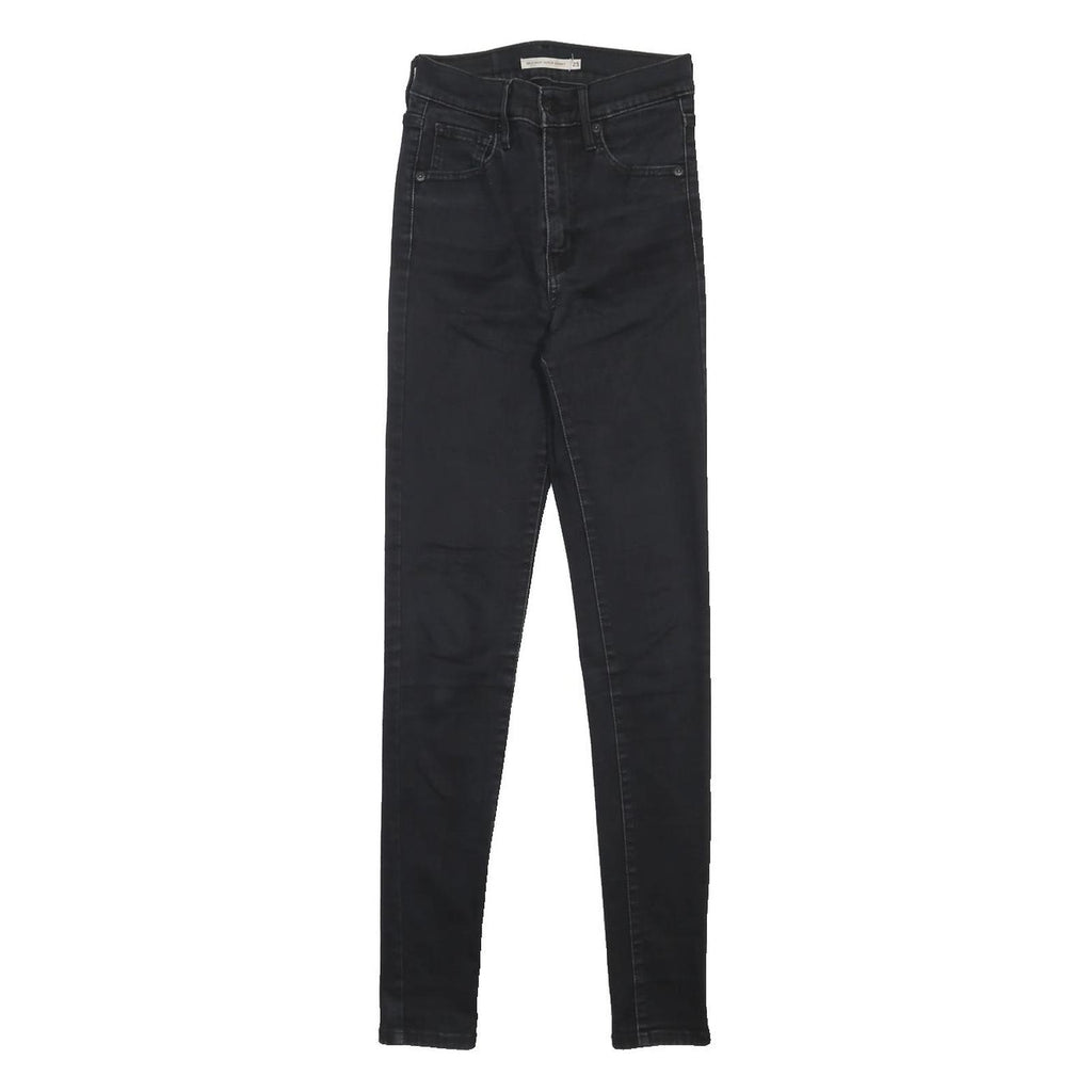 LEVI'S Womens Jeans Black Slim Skinny Denim W25 L30 Zip Cotton Blend
