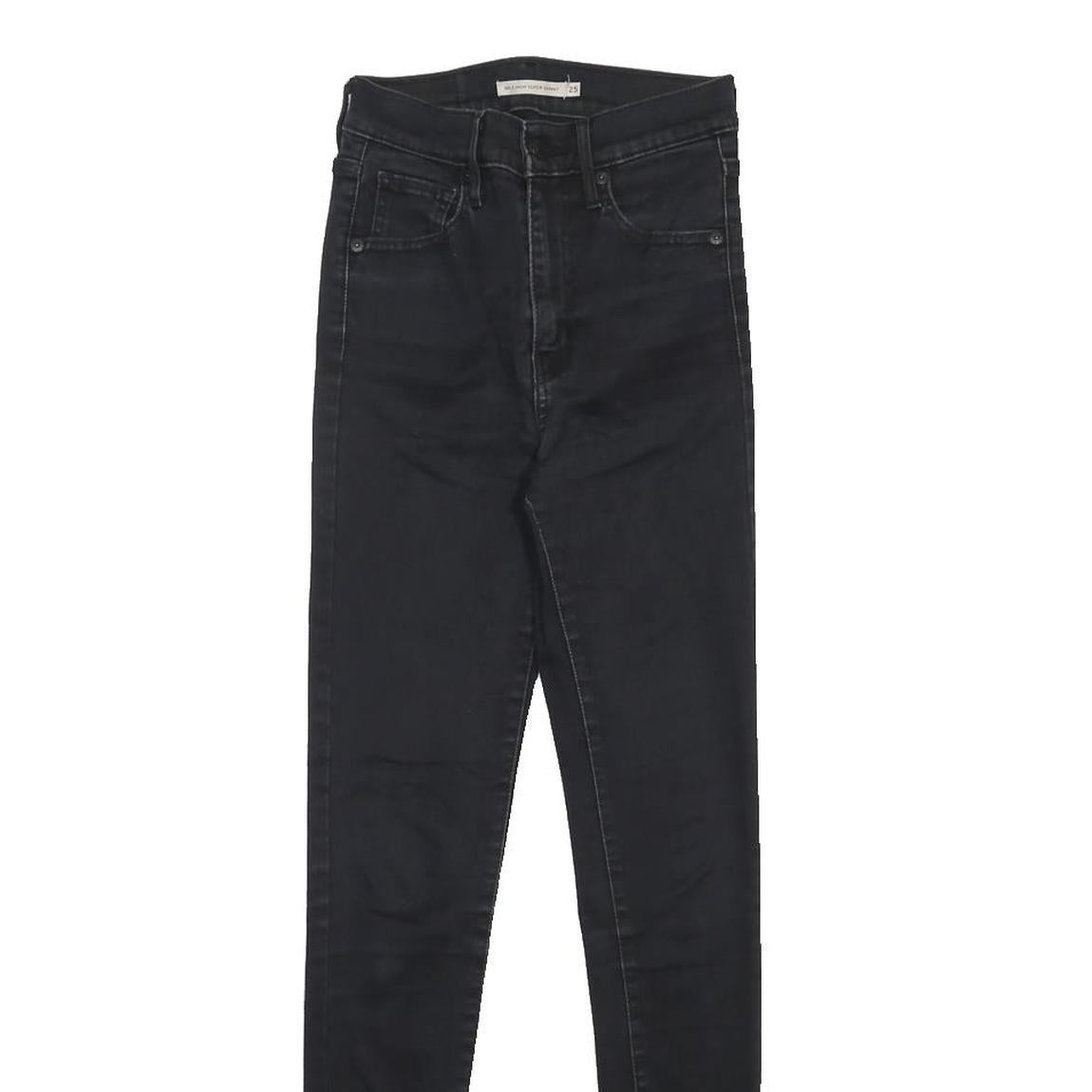 LEVI'S Womens Jeans Black Slim Skinny Denim W25 L30 Zip Cotton Blend