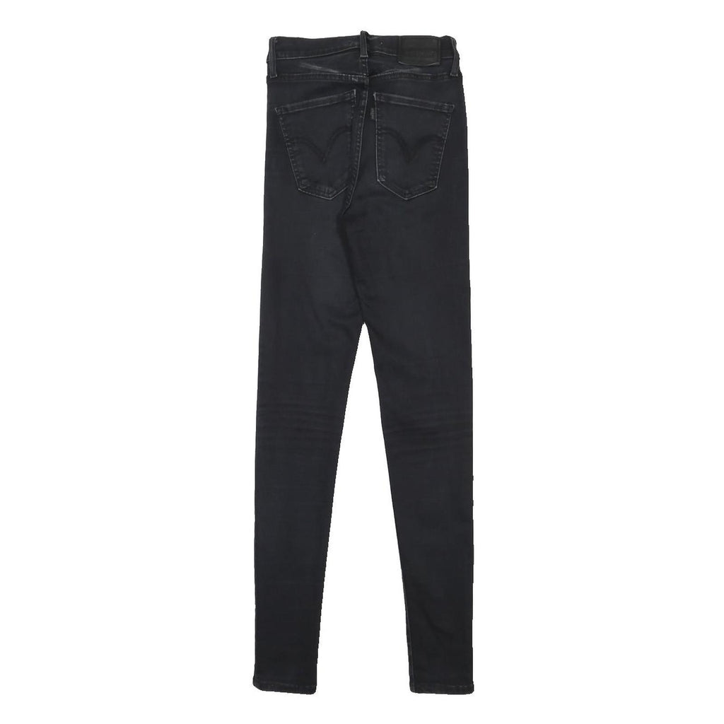 LEVI'S Womens Jeans Black Slim Skinny Denim W25 L30 Zip Cotton Blend
