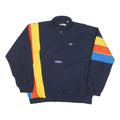 LACOSTE Mens Navy Blue Yellow Orange Zip Jacket 2XL Polyester Blend Colourblock