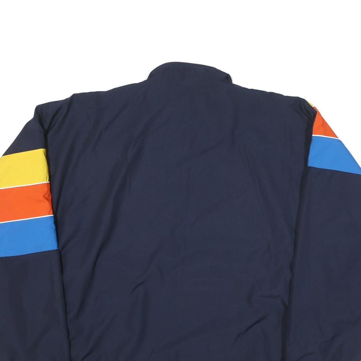 LACOSTE Mens Navy Blue Yellow Orange Zip Jacket 2XL Polyester Blend Colourblock