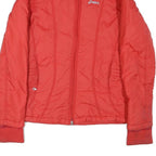 ASICS Womens Red Jacket M Polyester Blend Plain Casual Sports Zip Closure