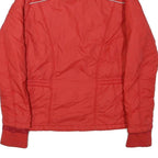 ASICS Womens Red Jacket M Polyester Blend Plain Casual Sports Zip Closure