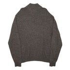 CHAPS Mens Brown Patterned Pullover Jumper Henley Neck Basic Knit XL Button