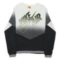 NIKE AIR Mens Black & Grey Crew Neck Sweatshirt L Cotton Blend Pullover