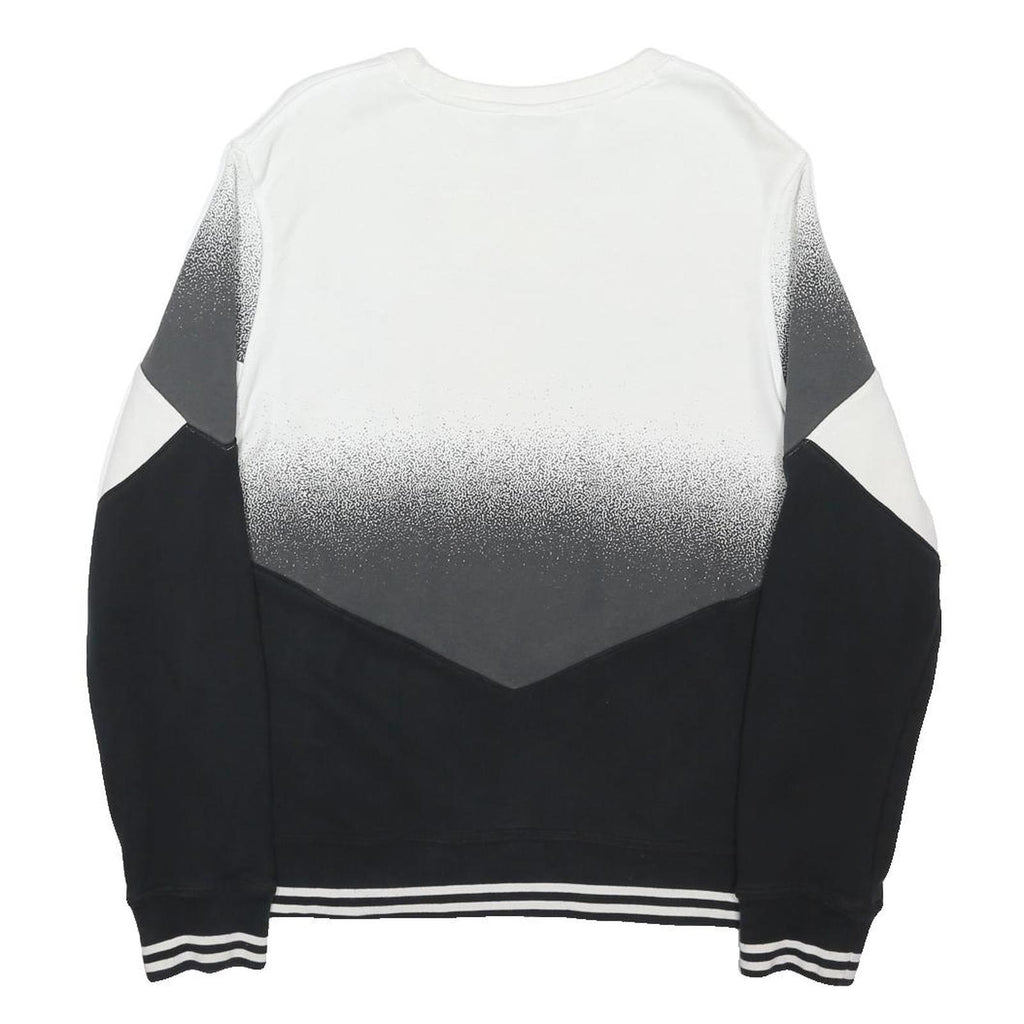 NIKE AIR Mens Black & Grey Crew Neck Sweatshirt L Cotton Blend Pullover
