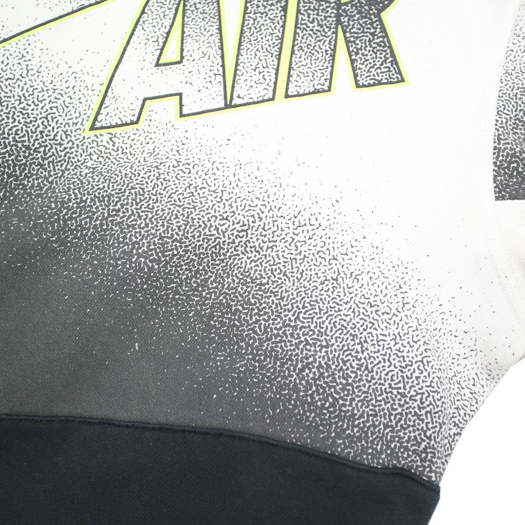 NIKE AIR Mens Black & Grey Crew Neck Sweatshirt L Cotton Blend Pullover