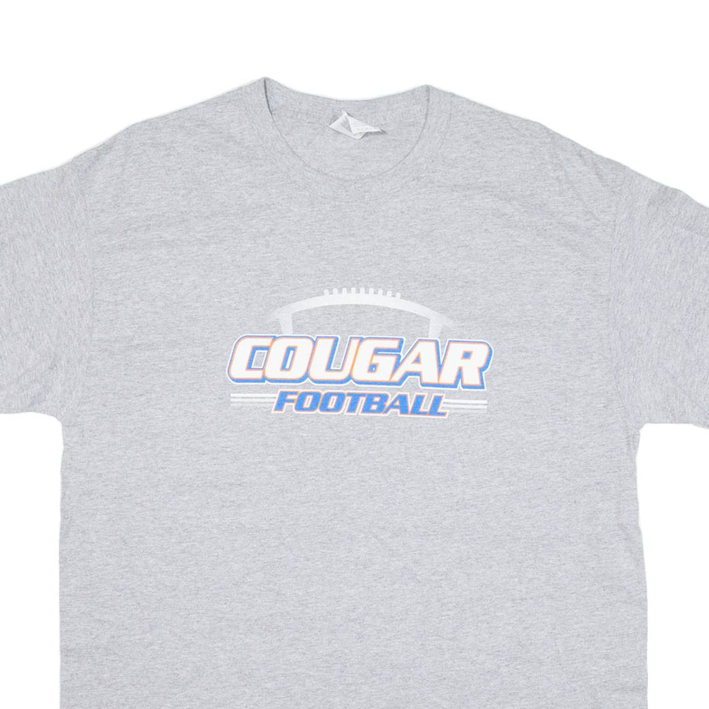 GILDAN Cougar Football Mens T-Shirt Grey USA L