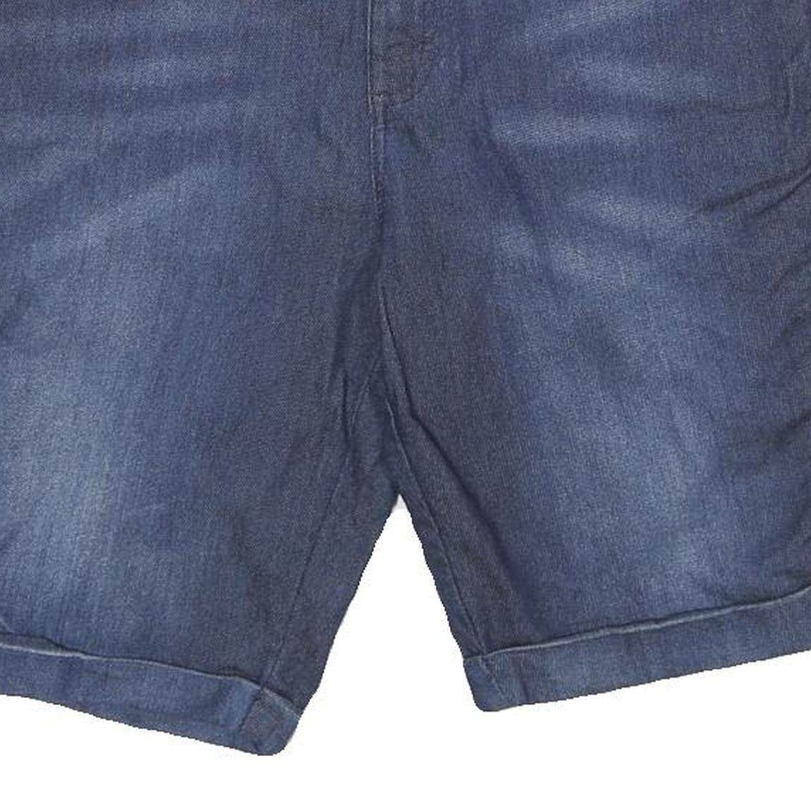 JUICY COUTURE Womens Shorts Blue Denim Casual UK 14 W34 Cotton Blend