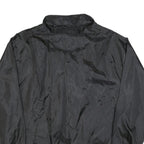 US BASIC Mens Black Nylon Zip Jacket L Plain Lightweight Casual Sportswear