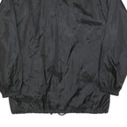 US BASIC Mens Black Nylon Zip Jacket L Plain Lightweight Casual Sportswear