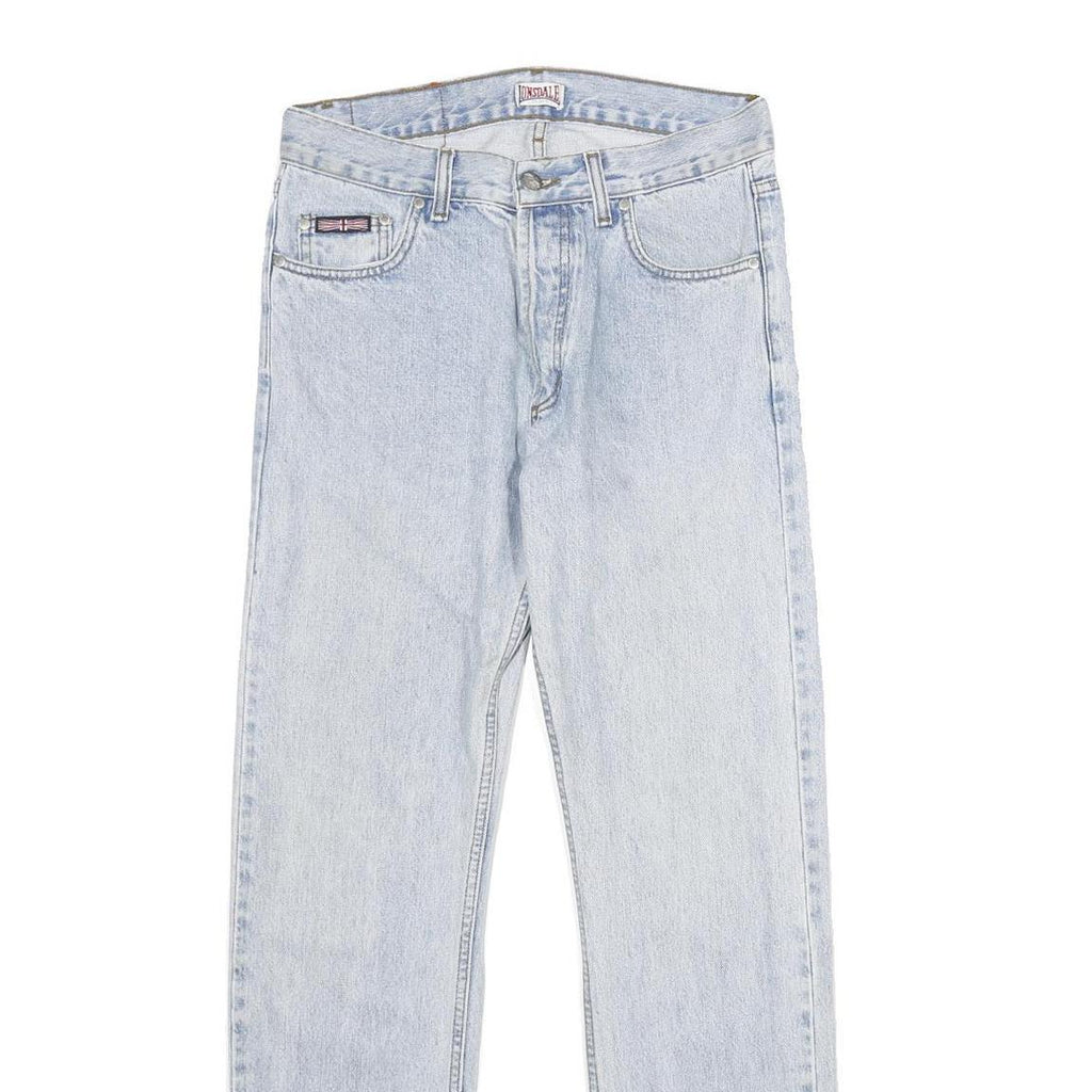 LONSDALE Mens Jeans Blue Relaxed Straight Denim Light W29 L30 Classic Casual