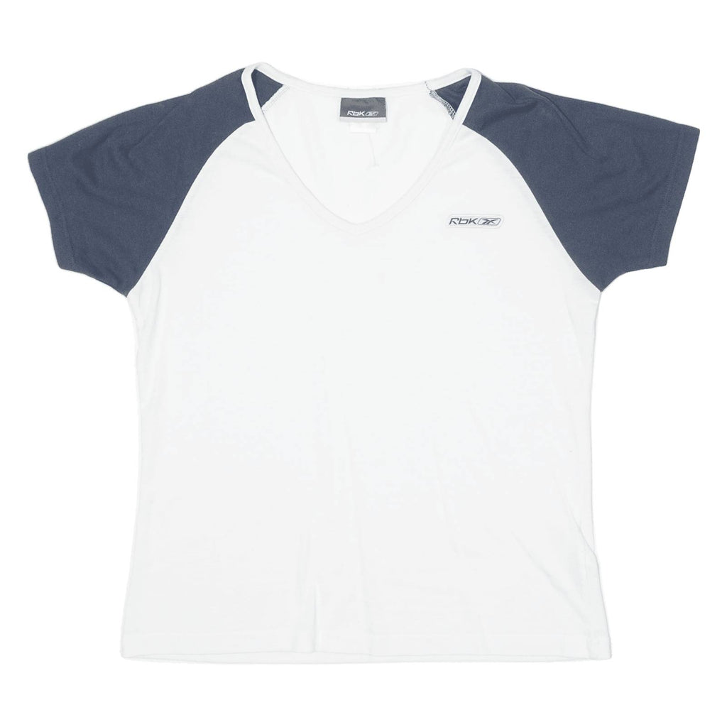 REEBOK Womens T-Shirt White Crew Neck UK 12