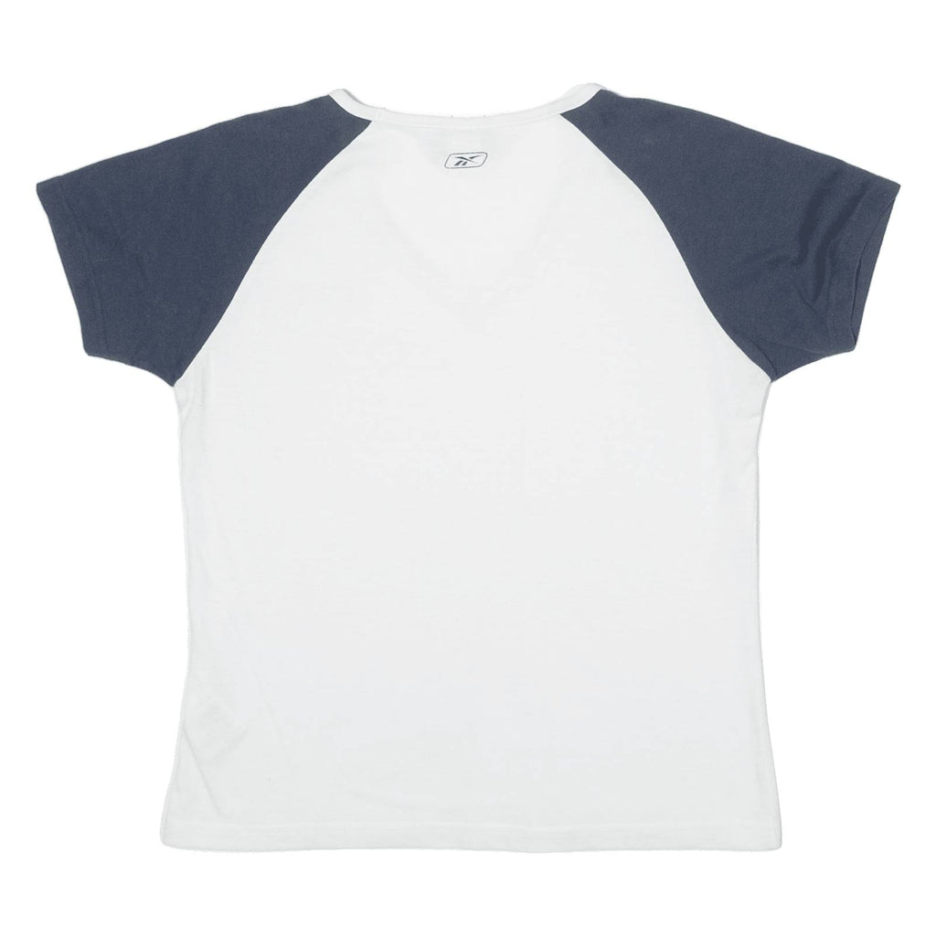 REEBOK Womens T-Shirt White Crew Neck UK 12