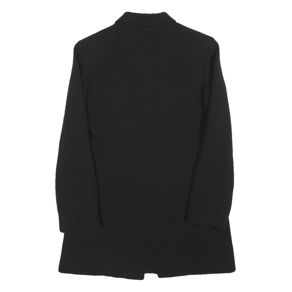 MARELLA Womens Black Wool Blend Button Jacket S Plain Classic Tailored