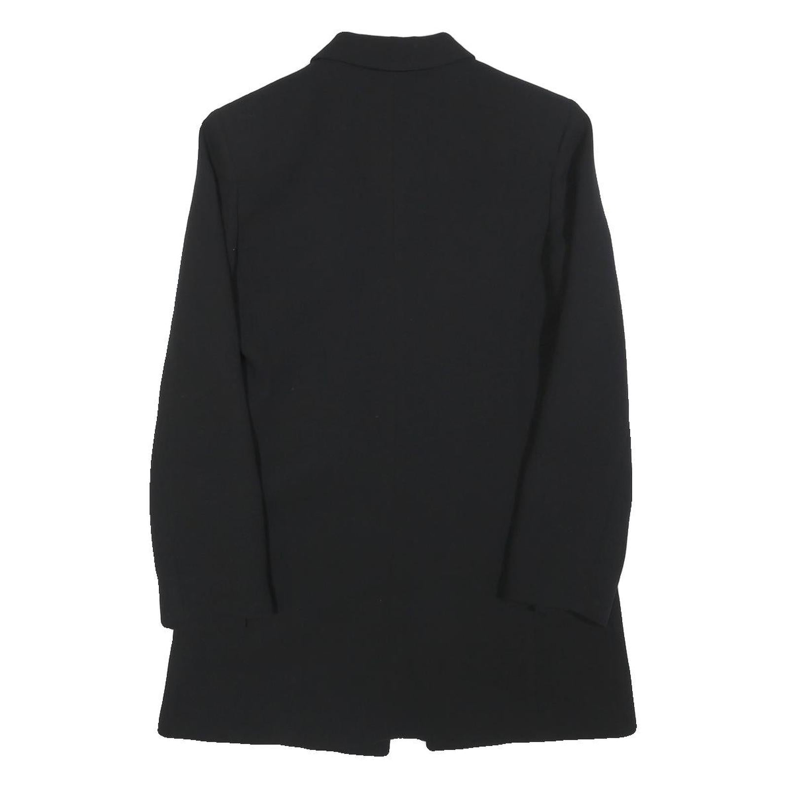 MARELLA Womens Black Wool Blend Button Jacket S Plain Classic Tailored